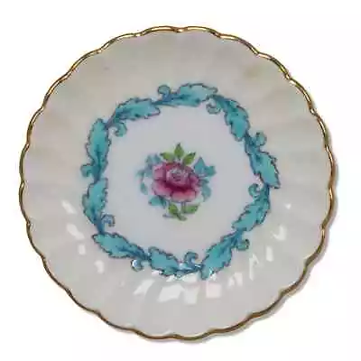 Minton Ardmore S 363 Butter Pat Plate 3 1/8  Blue Gold Trim Vintage 1940's • $10