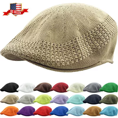 Classic Mesh Ivy Newsboy Ivy Cap Hat Crochet Driving Golf Ventair Ivy NEW • $12.99