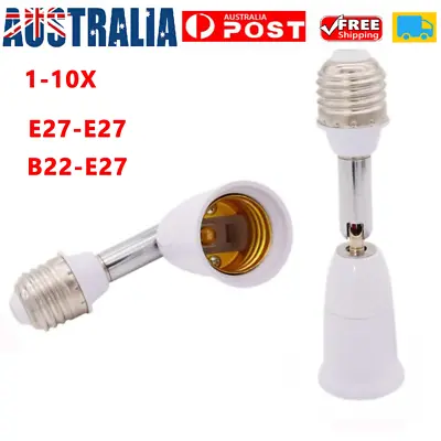 B22-E27 E27-E27 Extension Extender LED Light Bulb Lamp Adapter Socket Converter • $10.89