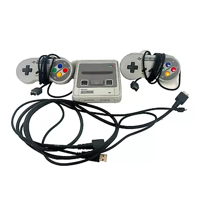 Super Nintendo Mini SNES Classic CLV-301 With 2 Control Pads And Cable Bundle • $134.99