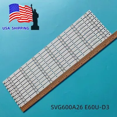 LED Backlight Strips(10) For Vizio SVG600A26 E60U-D3 SVG600A26_Rev02_UHD_151215 • $30.38