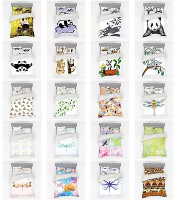 $85.99 • Buy Ambesonne Animal Bedding Set Duvet Cover Sham Fitted Sheet In 3 Sizes