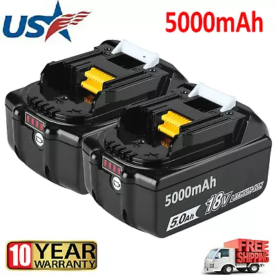 2Pack For Makita 18Volt 18V LXT 5.0Ah Li-Ion Battery BL1850 BL1860 BL1830 BL1840 • $25.40