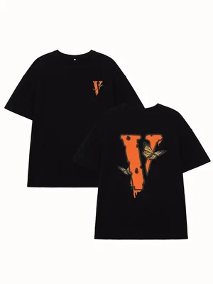 $14.99 • Buy Black Big V Butterfly Graphic Tee Kanye West Jcole Drake Kendrick Lamar Nas