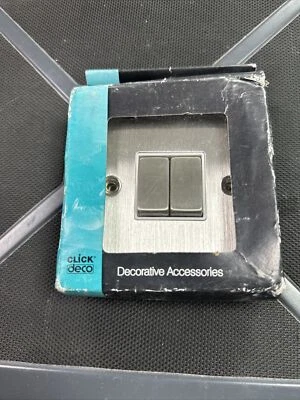 £6 • Buy Stainless Steel 2g 10A  2 Way Switch Click Deco