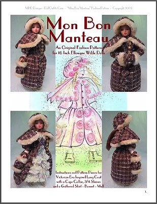  Mon Bon Manteau   Fashion Pattern For Ellowyne  Wilde • $15