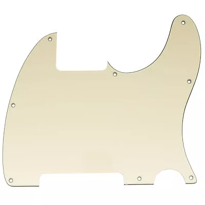 Musiclily 3Ply Cream 8 Hole Blank Pickguard For Fender Telecaster Esquire Guitar • $24.03
