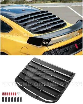 For 15-23 Ford Mustang Fastback MATTE BLACK Rear Window Louver Sun Shade Cover • $129.98