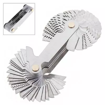 58pcs/set Screw Gauge Set SAE 55-Degree Metric 60-Degree Grip Thread Guage • $9.66