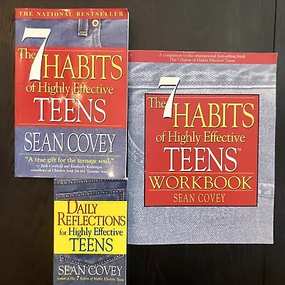 The 7 Habits Of Highly Effective Teens Daily Reflections Workbook Covey 3 Books • $13.49