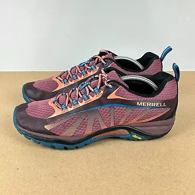 Merrell Siren Edge Hiking Shoes Womens 8.5 Hawthorne Rose Lace Up Low Top • $29