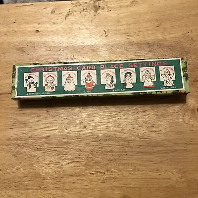 8 Vintage Commodore Japan Ceramic Christmas Place Card Holders Origin • $45
