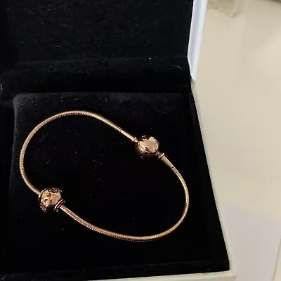 $129 • Buy Pandora Rose Gold Essence Bracelet With Caring Charm