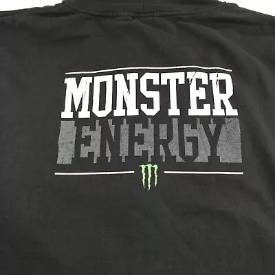 Monster Energy Jacket Mens 3XL Black Full Zip Gear Hoodie Back Logo Minor Flaw • $39.99