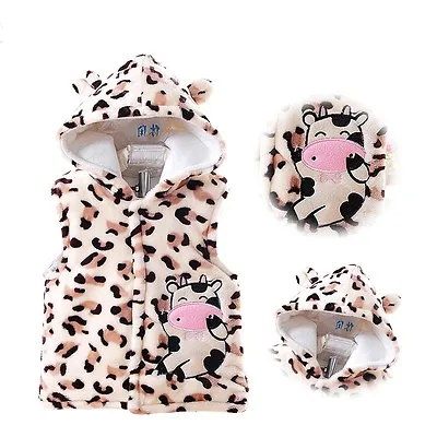 Christmas Little Cow Baby Hoodies Fleece All In One Onesiee Snow Suit Play Suit • £6.99