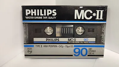 PHILIPS MC II 90 Belgium 1985 TYPE II Cassette Tape SEALED • $19.25