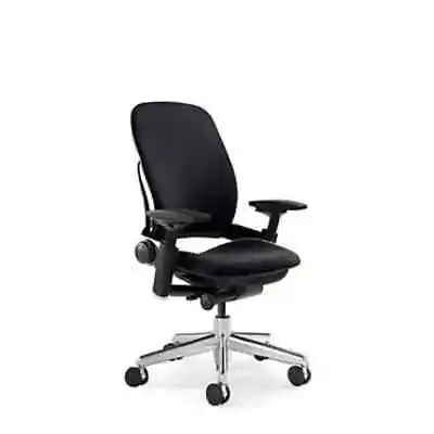 Steelcase Leap V2   -Open Box- Fully Loaded- Black Fabric- CHROME Frame • $349.11