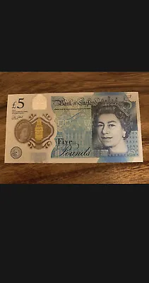 5 POUND Banknote. Single Unc England Bill. Uncirculated 5 Pound Note. 2015 Unc • $17.88
