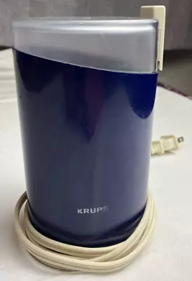 Krups Coffee Mill Grinder 203 Blue Made In Hong Kong • $17.49