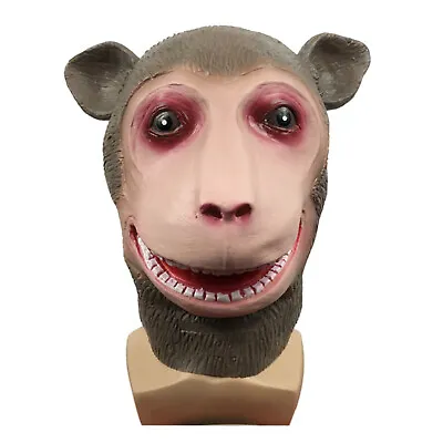 Monkey Head Halloween Mask Latex Costume Animal Face Masks Cosplay Party Prop • $10.99