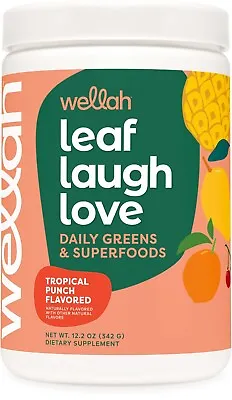 Wellah Leaf Laugh Love Greens & Superfoods Powder Mix (Tropical Punch) 30 SERV • $30