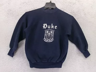 Vintage Velva Sheen Duke University Sweatshirt Small 70s 80s Navy Blue Logo • $39.95