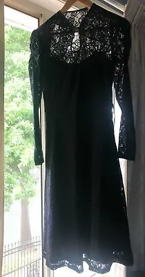Voodoo Vixen Retro  Vintage Rockabilly 50's Black Lace Dress Size M (s10) • $69