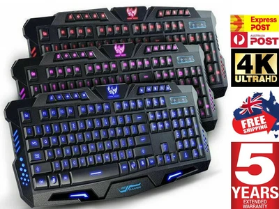 $35.89 • Buy NEW *2021* TRUE Gaming Keyboard Bundle Computer PC Multimedia Gamer