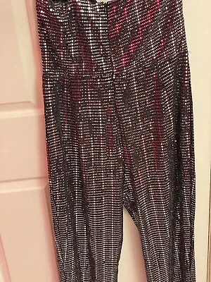 £22 • Buy Quiz Ladies Silver Sparkly Jumpsuit Size 14 New With Tags