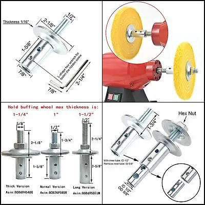 Shaft Arbor Extension 1/2  And 5/8 / Motor Arbor Threaded Shaft Adapter For Buff • $20.45