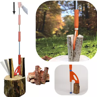 Manual Log Splitter Wood Steel Separator Axe Kindling Hatchet Effortlessly Split • £38.88