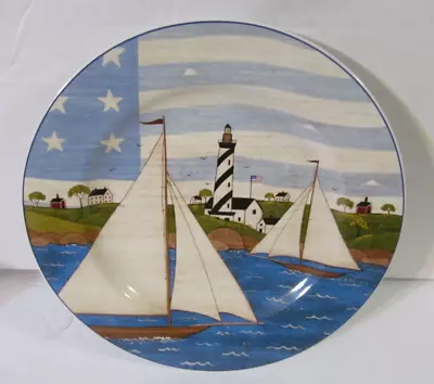 Sakura 1999 Warren Kimble AMERICA THE BEAUTIFL Sailboats 8.25  Plate • $7.99