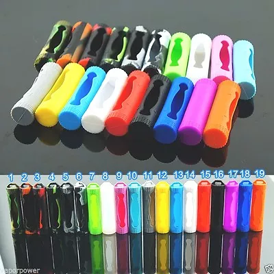 4 Assorted SILICONE PLASTIC STORAGE PROTECTIVE CASE HOLDER BOX 18650 BATTERY 19c • $2.25