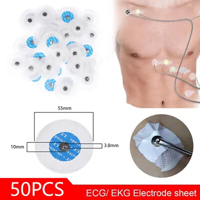 50Pcs ECG Electrodes Medical Disposable Electrode Patch ECG Electrode PaPN • £8.70