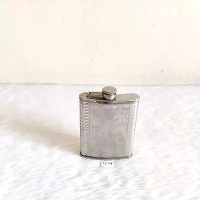 Vintage Stainless Steel 8 OZ Hip Flask Old Collectible TI348 • $75