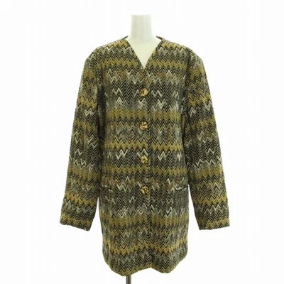 $254.38 • Buy Missoni Collarless Jacket Coat Half Herringbone Made In Italy Outer 46 Xl Yellow