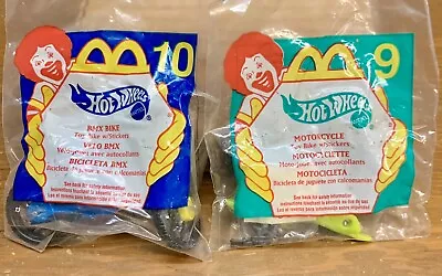 McDonalds 2000 Hot Wheels Happy Meal Toys BMX Bike And Motorcycle • $4