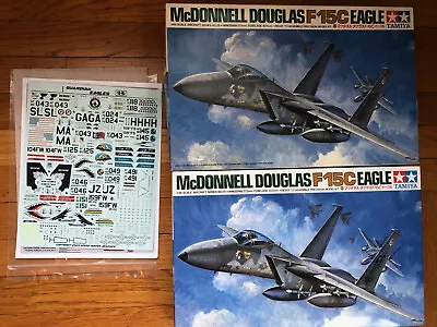 Two 1/48 Tamiya F-15s And Speed Hunter Graphics Guardian Eagle Decals! • $29