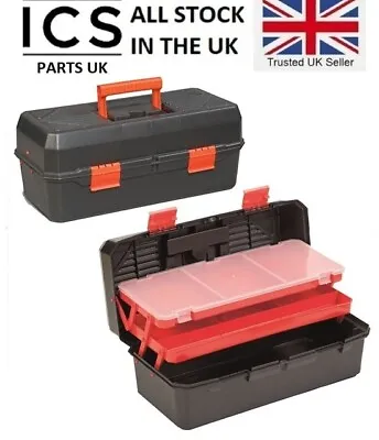 20” 60cm Large 2 Level Tool Organiser Dividers Cantilever Plastic Tool Box TB099 • £18.99
