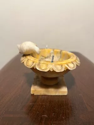 Antique Carved Marble Bird Bath • £19.99