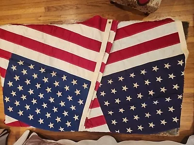 2 Vintage American Flag 48 Stars With Box 3x5 / 49 Stars 3x4 Cotton Nice Lot • $13.83