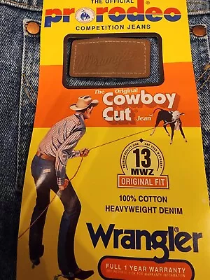 Brand New Men's Wrangler Size 36X32 Official Pro Rodeo Competing Jean • $39.99
