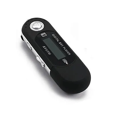 8GB MP3 WMA USB Music Player With LCD Screen FM Radio Voice Recorder Black • £13.40