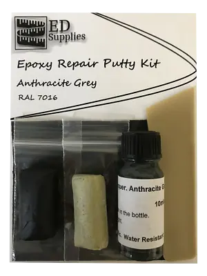 Anthracite Grey Enamel Baths Sinks Toilets & Shower Epoxy Repair Putty Kit  • $24.11