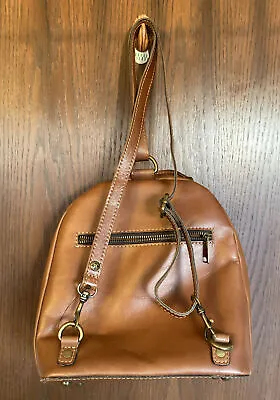 Patricia Nash Brown Leather Signature Map Print Small Back Pack 10x10 NWT • $115.95
