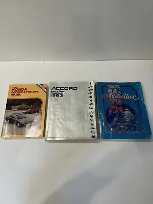 Honda Accord - Civic & Prelude Service Repair Manuals Lot Of 3 (1976-1985) • $21.95
