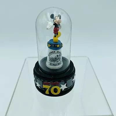 DISNEY 70th Anniversary Mickey Mouse Black & White Commemorative Thimble W Base • $45