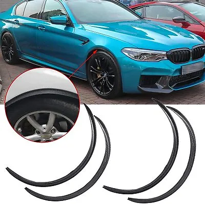 Universal Car Wheel Eyebrow Arch Protector Trim Lips Fender Flares Carbon Fiber • $16.95