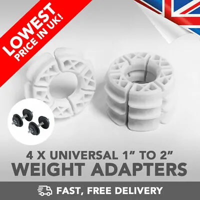 4x Olympic Plate Weights Adapter Set 25mm (1 ) - 50mm (2 ) - PLA Printed - UK • £9.89