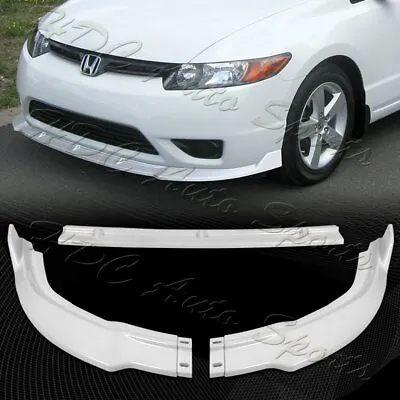 For 2006-2008 Honda Civic Coupe CS-Style Painted White Front Bumper Spoiler Lip • $79.99